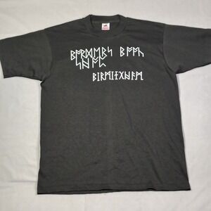 Vintage Borders Book Shop Birmingham T-Shirt Large Black Runes Single Stitch